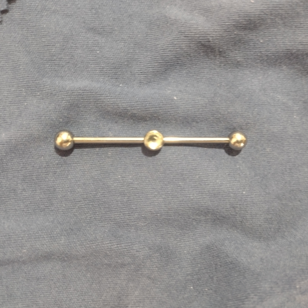 Silver Industrial Barbell
